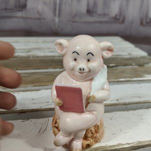 Danbury Mint Piggies Collection Pig Pen Book Write‎
